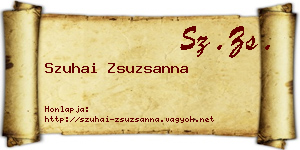 Szuhai Zsuzsanna névjegykártya