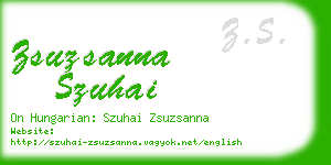 zsuzsanna szuhai business card